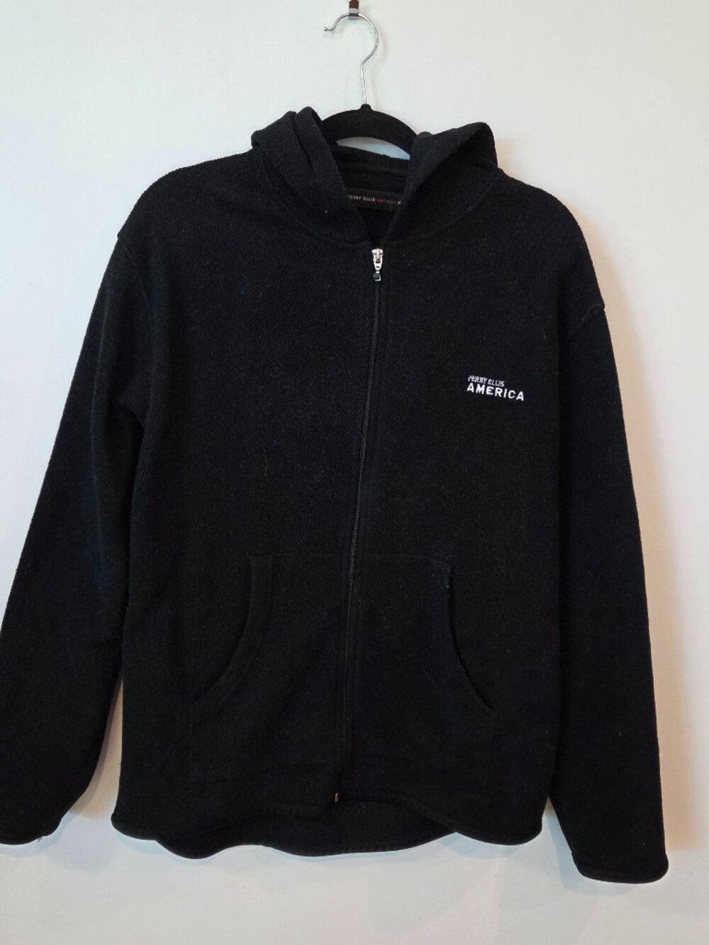 Perry Ellis America Men's Large Full Zip Fleece Hoodie Jacket